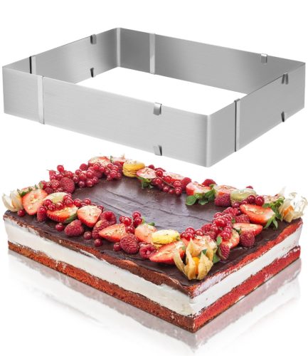 Állítható tortaforma szögletes Dolceforno