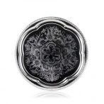 Króm tálca kerek 35cm BNQ AKCENT