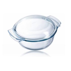 PYREX kerek sütőtál+fedő 1,4L (1L+0,4L)