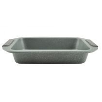 Gránit bevonatos tepsi szilikon füllel 37,5x25 cm 