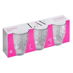 Pohár üveg ARTEMIS 340ML 3db