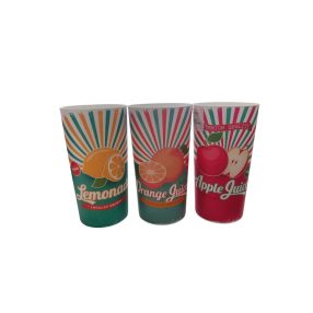 Pohár műanyag 470ml Mintás