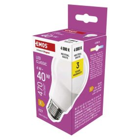 Izzó EMOS LED CLS A60 4W E27 WW