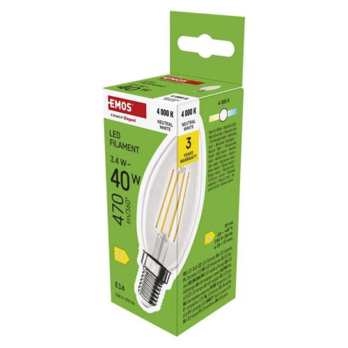 Izzó EMOS LED FLM GYERTYA 3,4W E14 NW