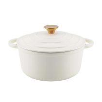 Zománcos Öntöttvas Lábas 24cm 3,6L Fehér
