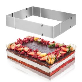 Állítható tortaforma szögletes 17/29x22/41x4
